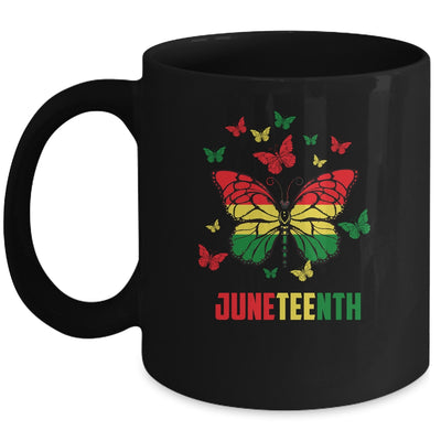 African American Freedom Black Pride Juneteenth Butterfly Mug | teecentury