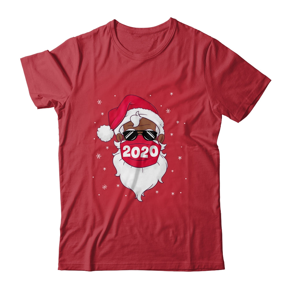 African American Santa Black Christmas Santa Wearing Mask T-Shirt & Sweatshirt | Teecentury.com