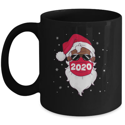 African American Santa Black Christmas Santa Wearing Mask Mug Coffee Mug | Teecentury.com