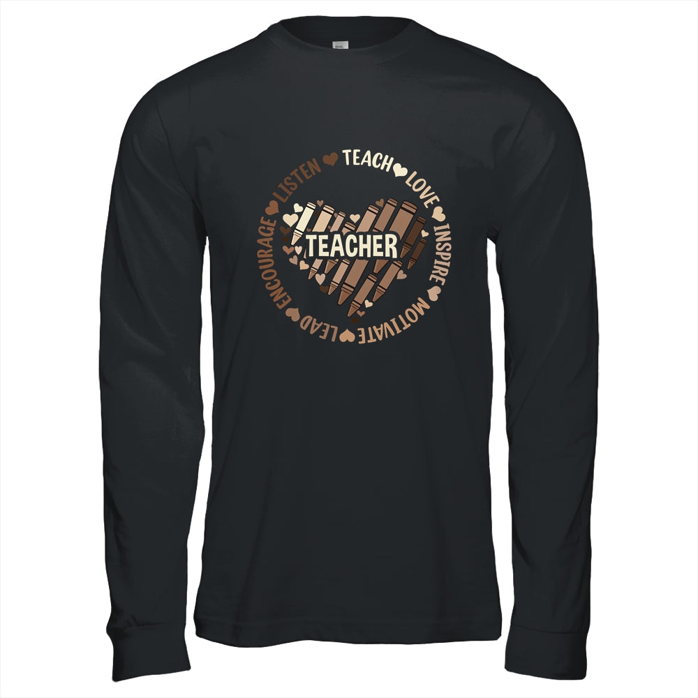 Afro African Black History Month Melanin Teacher Shirt & Hoodie | teecentury