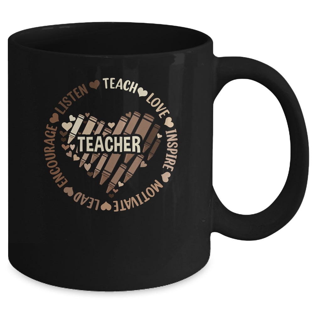 Afro African Black History Month Melanin Teacher Mug | teecentury
