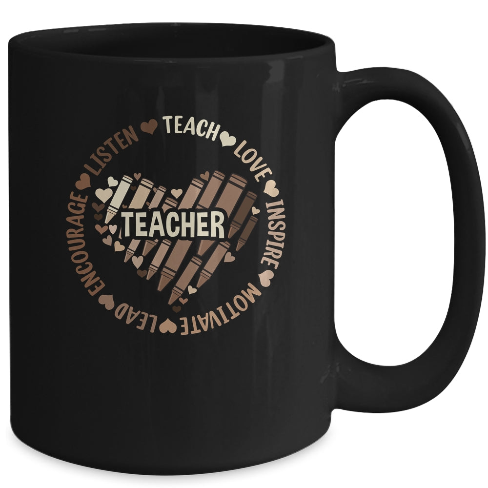 Afro African Black History Month Melanin Teacher Mug | teecentury