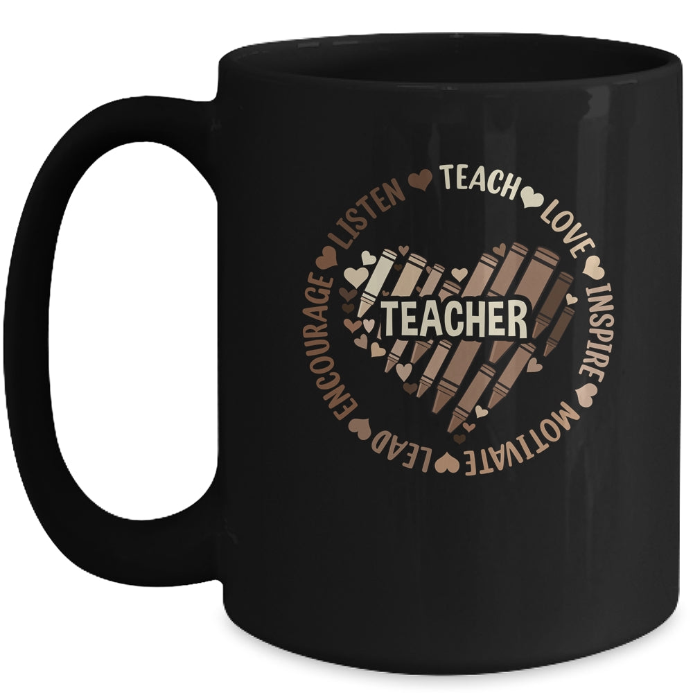 Afro African Black History Month Melanin Teacher Mug | teecentury