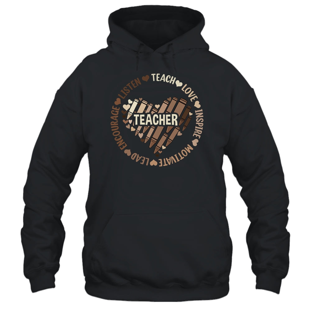 Afro African Black History Month Melanin Teacher Shirt & Hoodie | teecentury