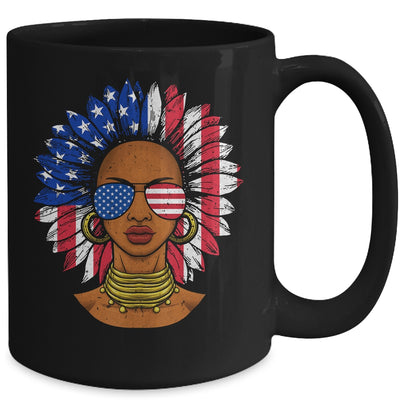 Afro Sunflower African American 4th Of July Melanin Mug Coffee Mug | Teecentury.com