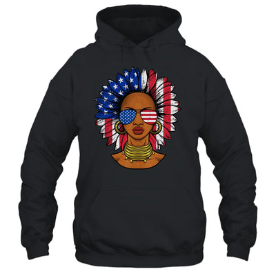 Afro Sunflower African American 4th Of July Melanin T-Shirt & Tank Top | Teecentury.com