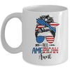 All American Aunt Happy 4th July Day Messy Hair Mug Coffee Mug | Teecentury.com