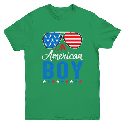 All American Boy 4th Of July Boy Kids Teens Sunglasses Youth Youth Shirt | Teecentury.com