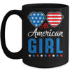 All American Girl 4th Of July Girls Kids Teens Sunglasses Mug Coffee Mug | Teecentury.com
