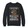 All Of The Otter Reindeer Ugly Christmas Sweater Gift T-Shirt & Sweatshirt | Teecentury.com