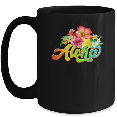 Aloha Flowers Hawaiian Funny Hawaii Beach Luau Party Mug | teecentury