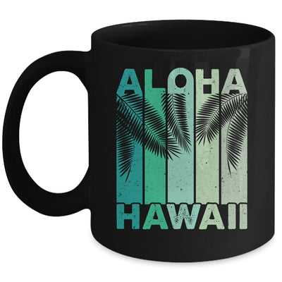 Aloha Hawaii Hawaiian Island Palm Beach Retro Mug | teecentury