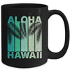 Aloha Hawaii Hawaiian Island Palm Beach Retro Mug | teecentury