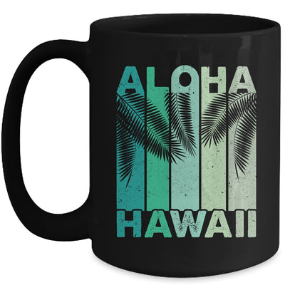 Aloha Hawaii Hawaiian Island Palm Beach Retro Mug | teecentury