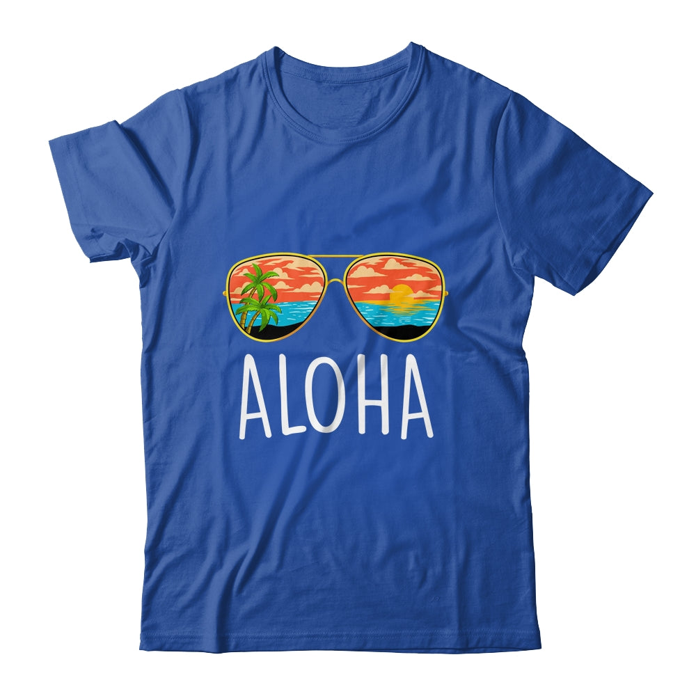 Aloha Hawaii Hawaiian Island Sunglasses Palm Trees Beach Shirt & Tank Top | teecentury