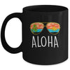 Aloha Hawaii Hawaiian Island Sunglasses Palm Trees Beach Mug | teecentury