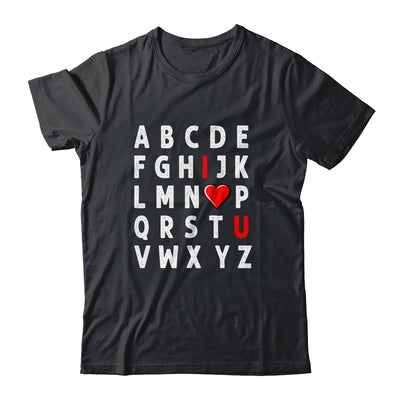 Alphabet Abc I Love You Valentines Day Heart Funny Teacher Shirt & Hoodie | teecentury
