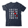 Alphabet Abc I Love You Valentines Day Heart Funny Teacher Shirt & Hoodie | teecentury