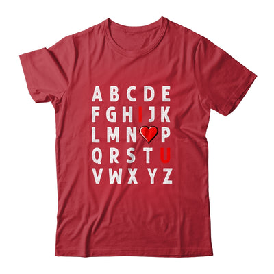 Alphabet Abc I Love You Valentines Day Heart Funny Teacher Shirt & Hoodie | teecentury