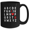 Alphabet Abc I Love You Valentines Day Heart Funny Teacher Mug | teecentury