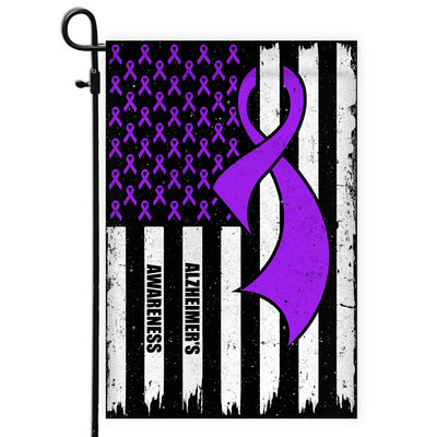 Alzheimer's Awareness America Flag Purple Ribbon Flag | Teecentury.com