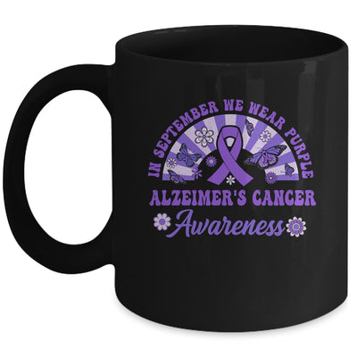 Alzheimer's Awareness In September We Wear Purple Groovy Mug | teecentury