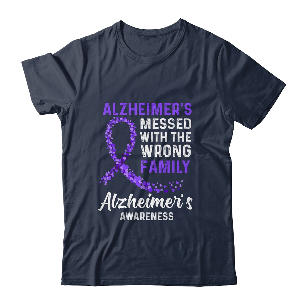 Alzheimer's Awareness Messed With The Wrong Family Support T-Shirt & Hoodie | Teecentury.com