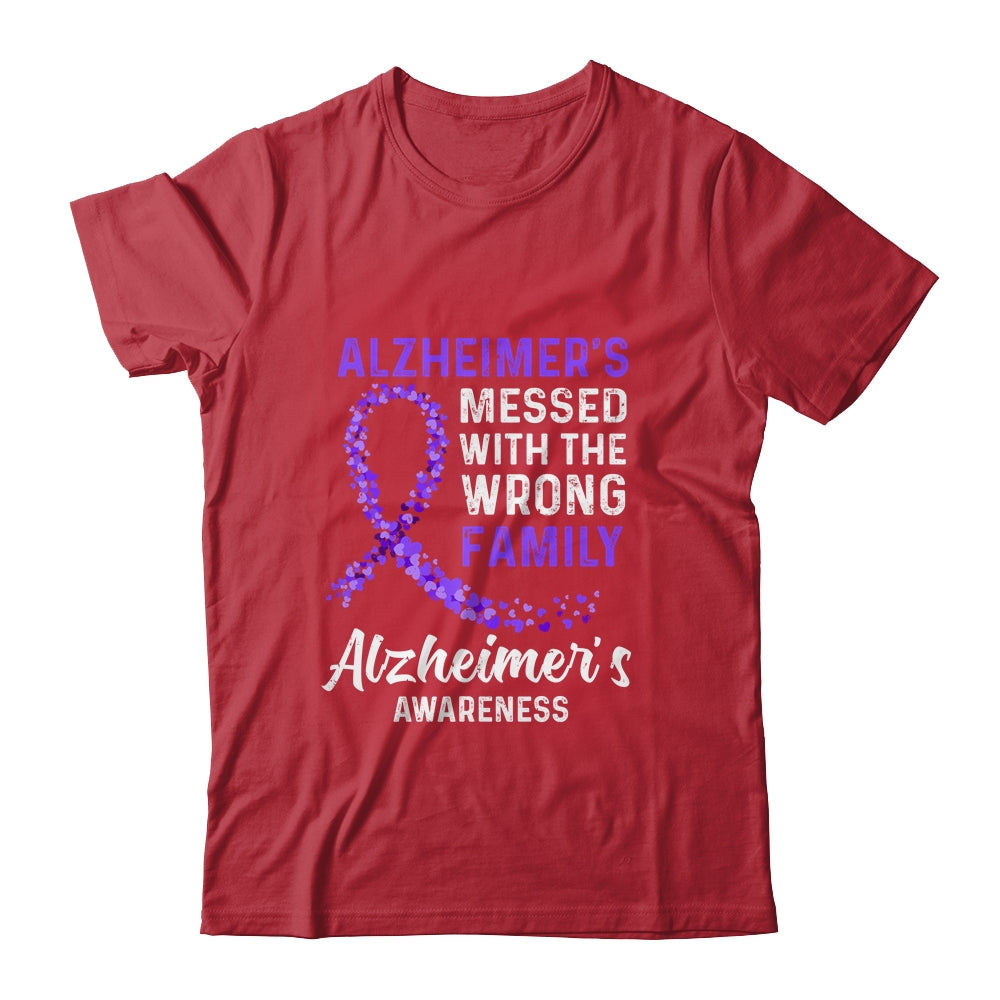 Alzheimer's Awareness Messed With The Wrong Family Support T-Shirt & Hoodie | Teecentury.com