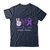 Alzheimer's Awareness Peace Love Cure Leopard T-Shirt & Hoodie | Teecentury.com