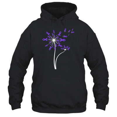 Alzheimer's Lupus Epilepsy Awareness Dandelion Purple Ribbon T-Shirt & Tank Top | Teecentury.com