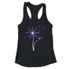 Alzheimer's Lupus Epilepsy Awareness Dandelion Purple Ribbon T-Shirt & Tank Top | Teecentury.com