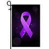 Alzheimer's Pancreatic Cystic Fibrosis Epilepsy Fibromyalgia Lupus Cancer Awareness Flag Purple Ribbon Flag | Teecentury.com