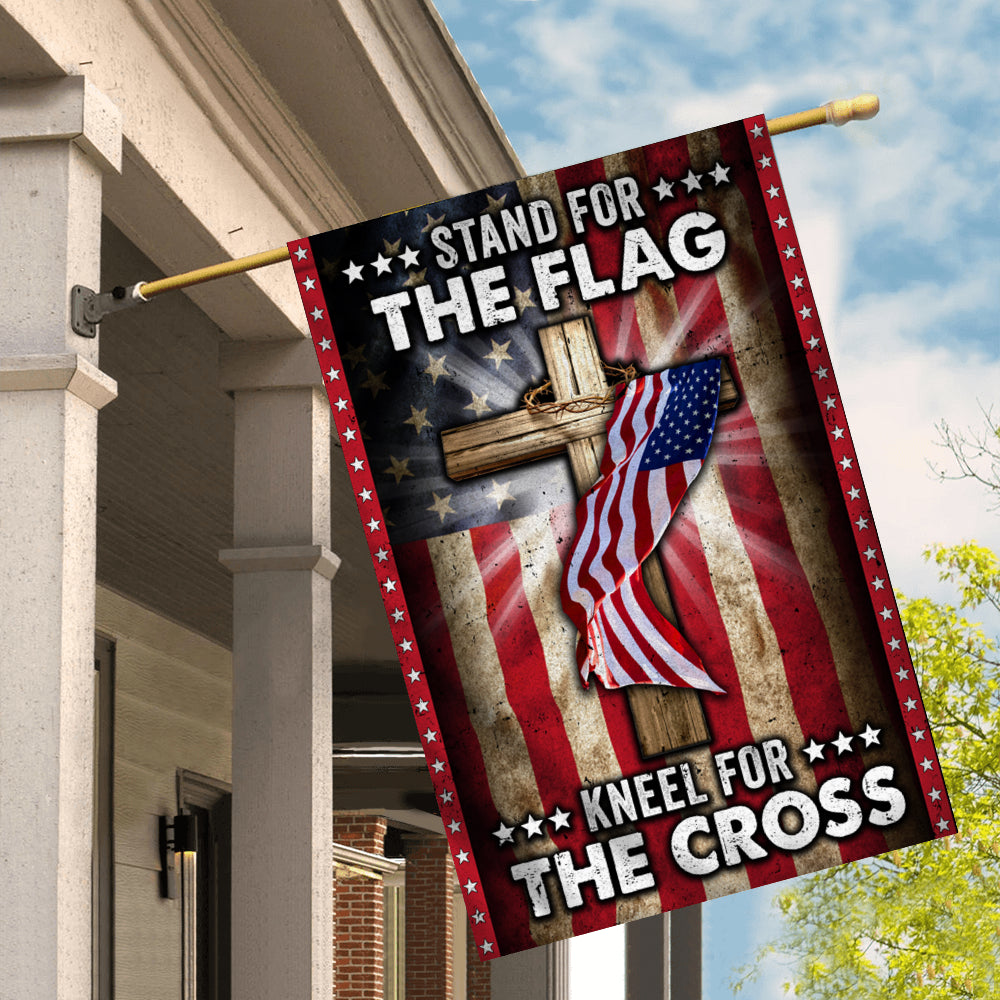 America Stand For The Flag Kneel For The Cross Flag | Teecentury.com