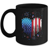American Dog Cat USA Flag Distressed 4th Of July Mug | teecentury
