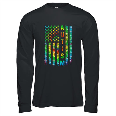 American Flag Autism Awareness Teacher Mom Support T-Shirt & Hoodie | Teecentury.com