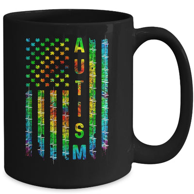 American Flag Autism Awareness Teacher Mom Support Mug Coffee Mug | Teecentury.com