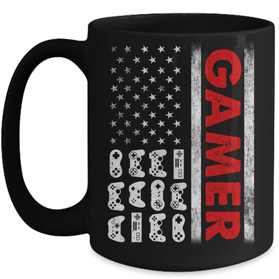 American Flag Funny Gamer Video Games Boys Men Gaming Mug | teecentury
