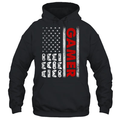 American Flag Funny Gamer Video Games Boys Men Gaming Shirt & Hoodie | teecentury