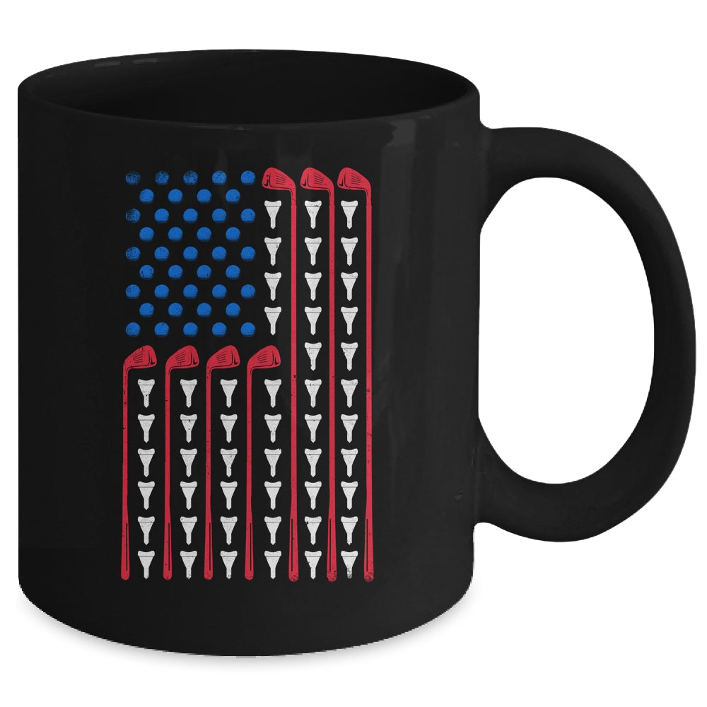 American Flag Golf Funny Golf Club Sports Gift Mug Coffee Mug | Teecentury.com