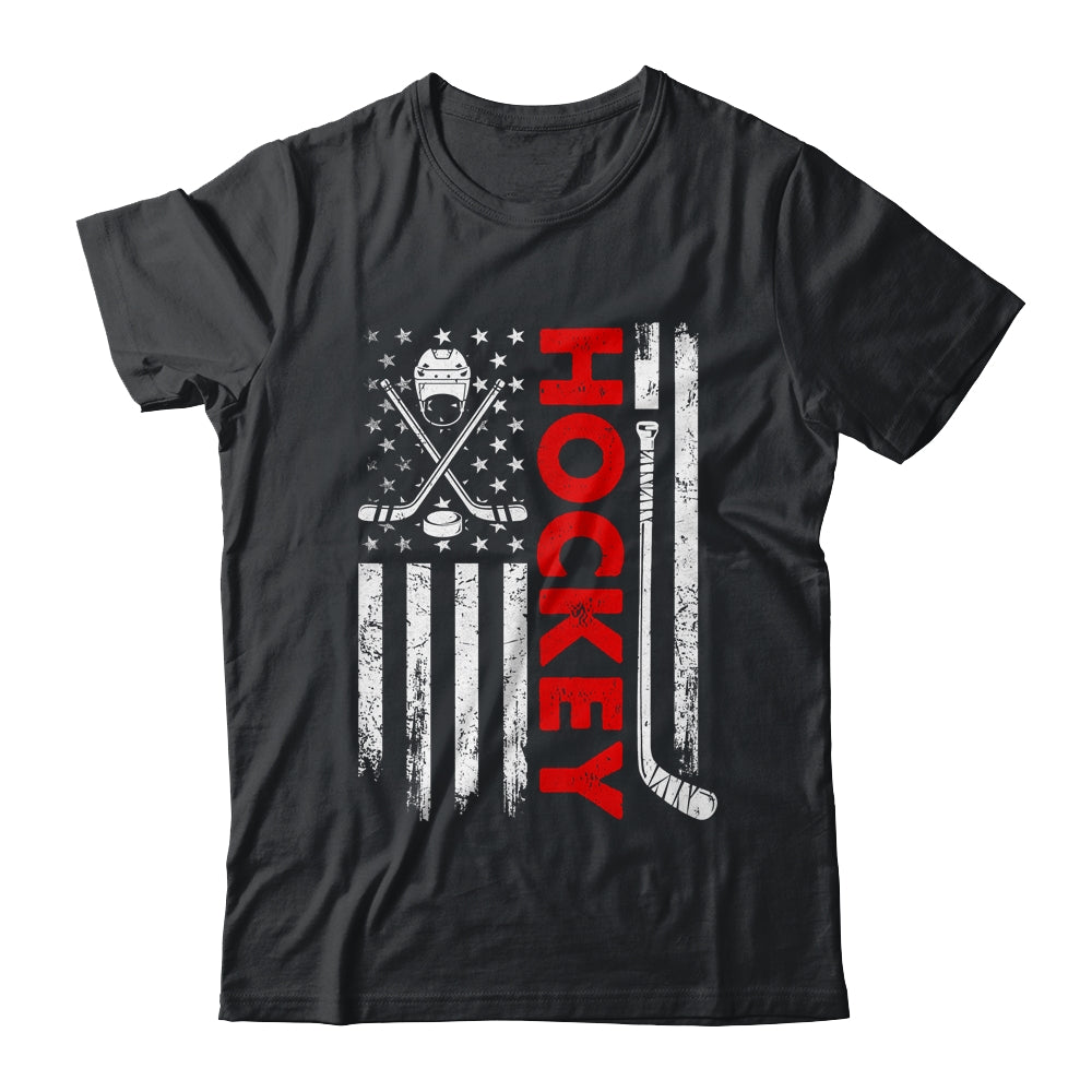 American Flag Hockey USA Patriotic Flag Shirt & Hoodie | teecentury