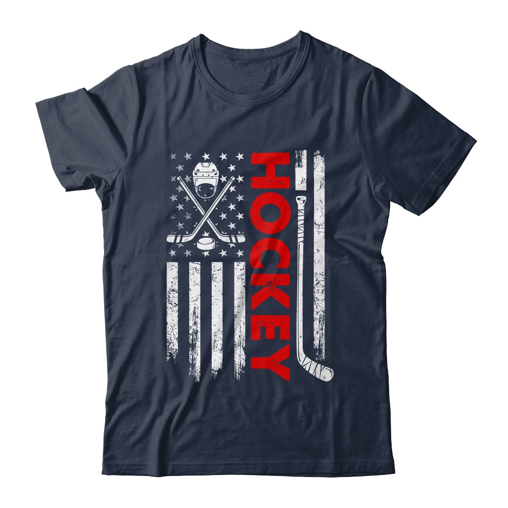 American Flag Hockey USA Patriotic Flag Shirt & Hoodie | teecentury