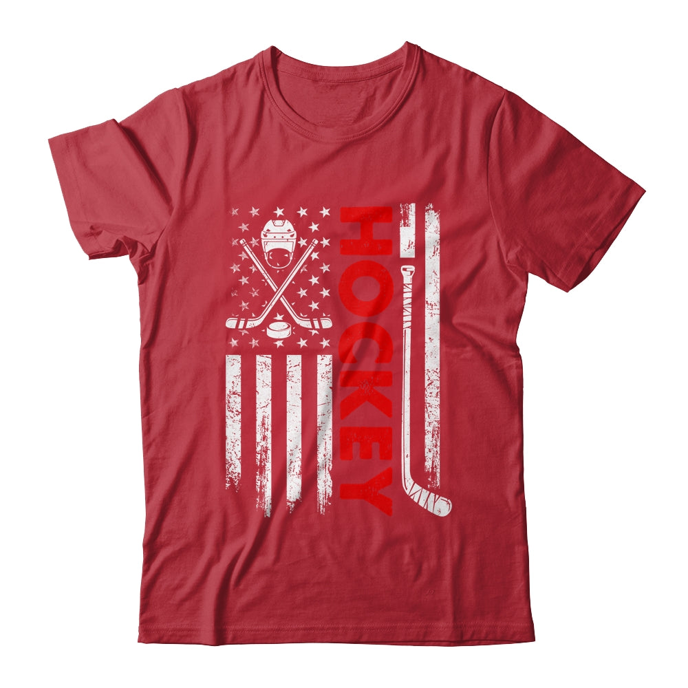 American Flag Hockey USA Patriotic Flag Shirt & Hoodie | teecentury