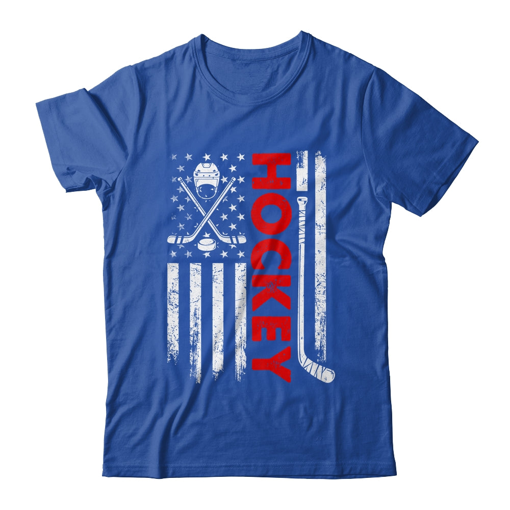 American Flag Hockey USA Patriotic Flag Shirt & Hoodie | teecentury