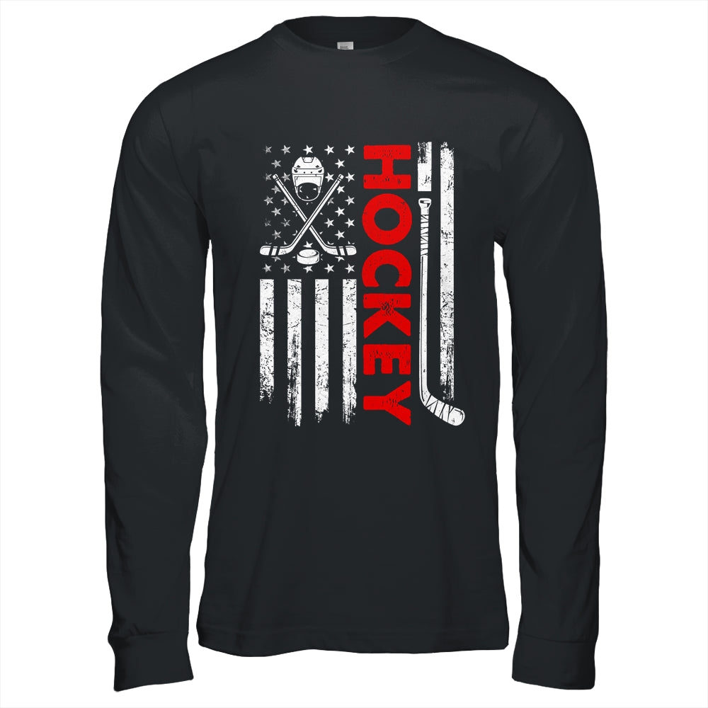 American Flag Hockey USA Patriotic Flag Shirt & Hoodie | teecentury