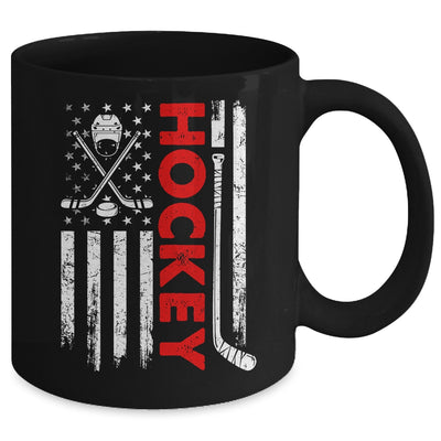 American Flag Hockey USA Patriotic Flag Mug | teecentury