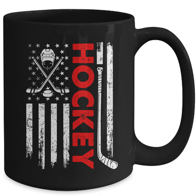 American Flag Hockey USA Patriotic Flag Mug | teecentury