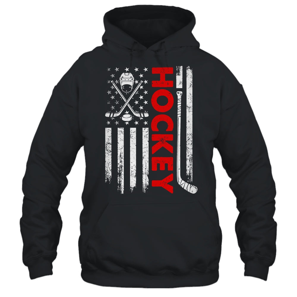 American Flag Hockey USA Patriotic Flag Shirt & Hoodie | teecentury
