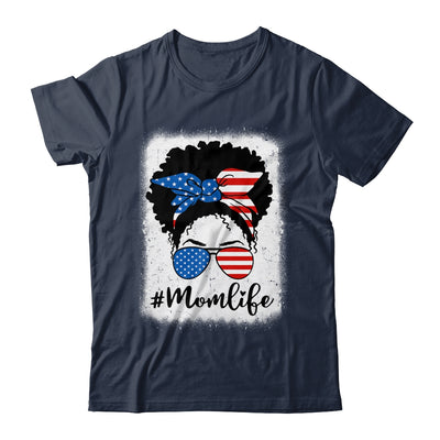American Flag Mom Life Bleached 4th Of July Black Women Shirt & Tank Top | teecentury
