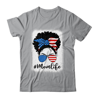 American Flag Mom Life Bleached 4th Of July Black Women Shirt & Tank Top | teecentury