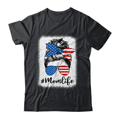 American Flag Mom Life Bleached Mother's 4th Of July Funny Shirt & Tank Top | teecentury